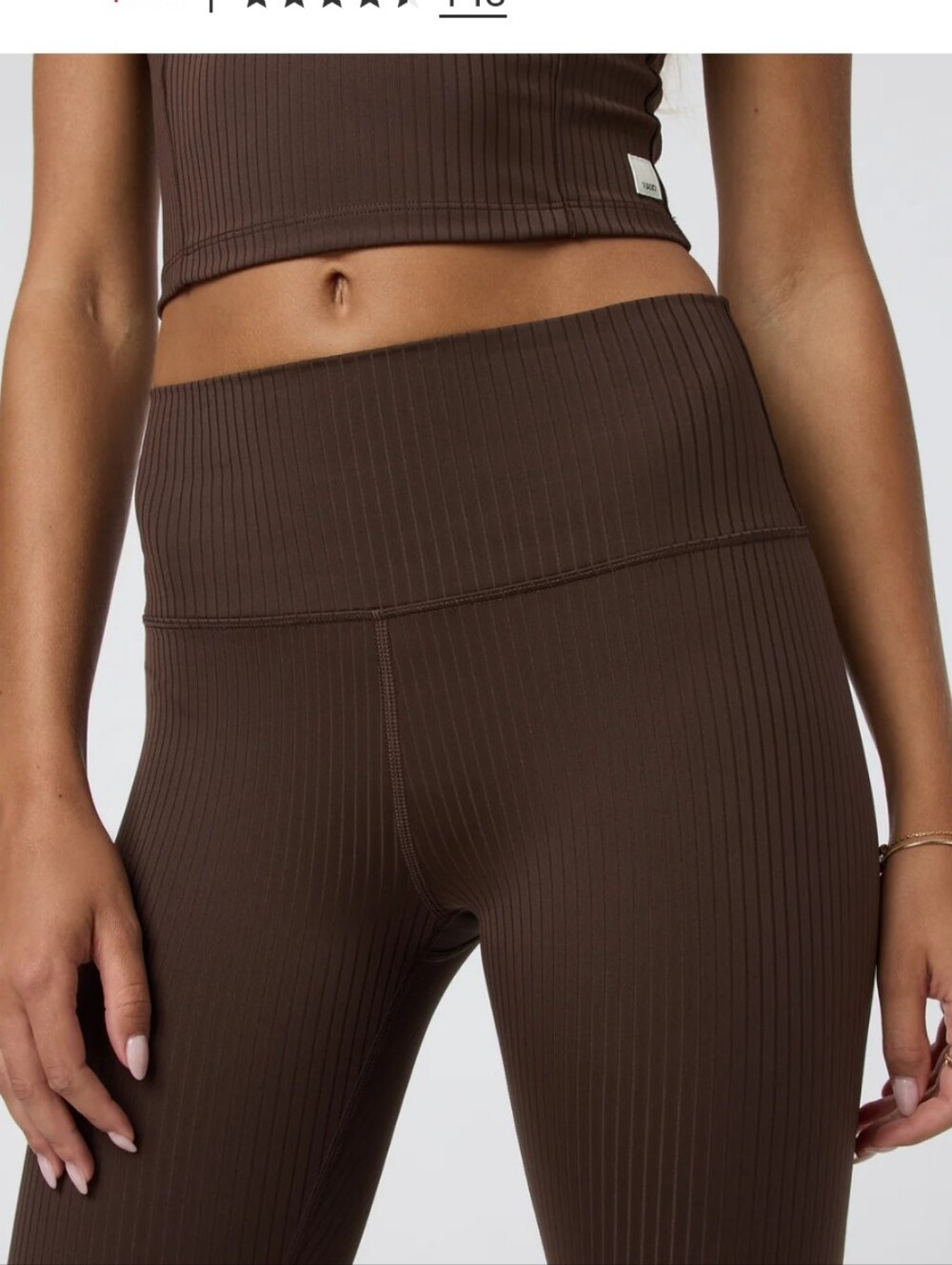 Vuori Inversion Rib Legging Sz XS Java - Picture 5 of 11